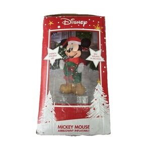 Disney Mickey Mouse Christmas‎ LED Lights 3.5 Ft Inflatable Yard Decor